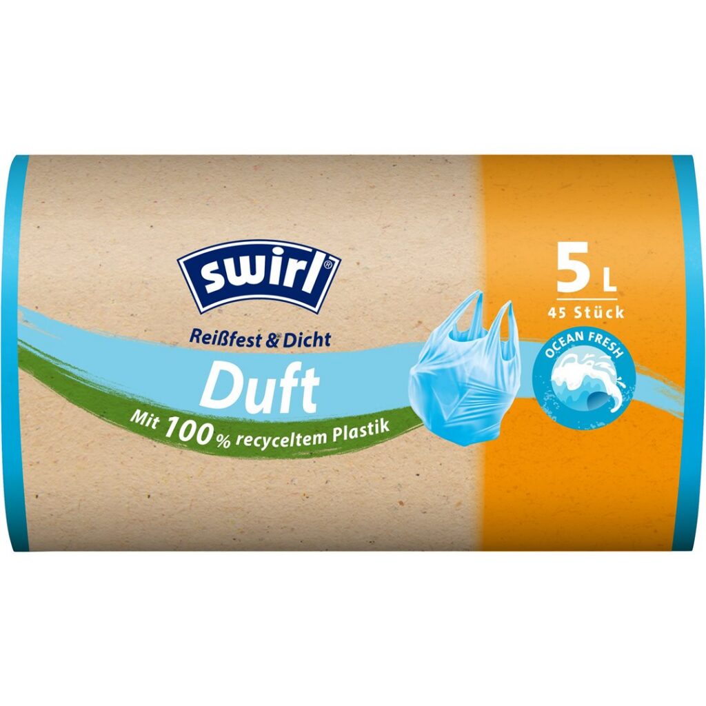 SWIRL sacs poubelle parfumé 5l Ocean 45 pce