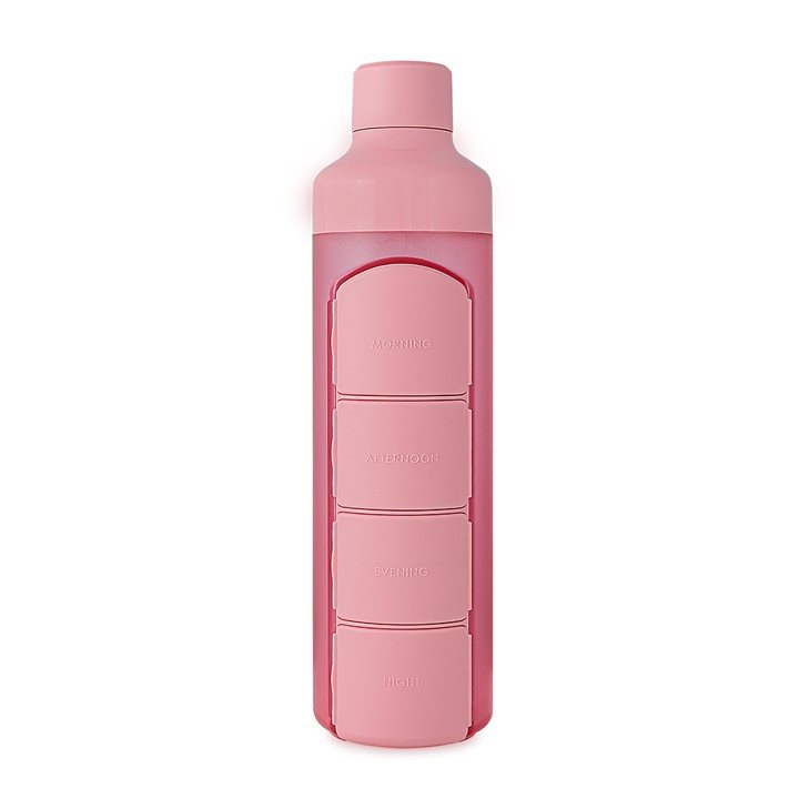 YOS Bottle journalier 375ml avec 4cases rose