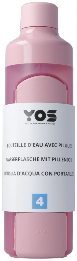 YOS Bottle journalier 375ml avec 4cases rose