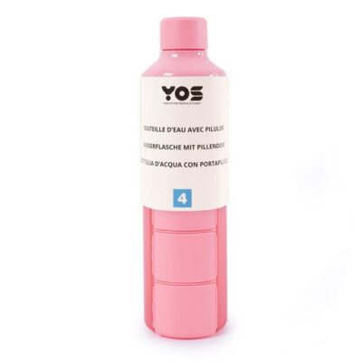 YOS Bottle journalier 375ml avec 4cases rose