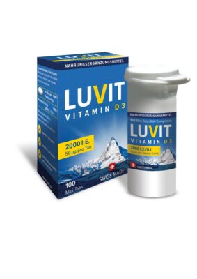 LUVIT Vitamine D3 mini-comprimés 2000 UI 100 pce