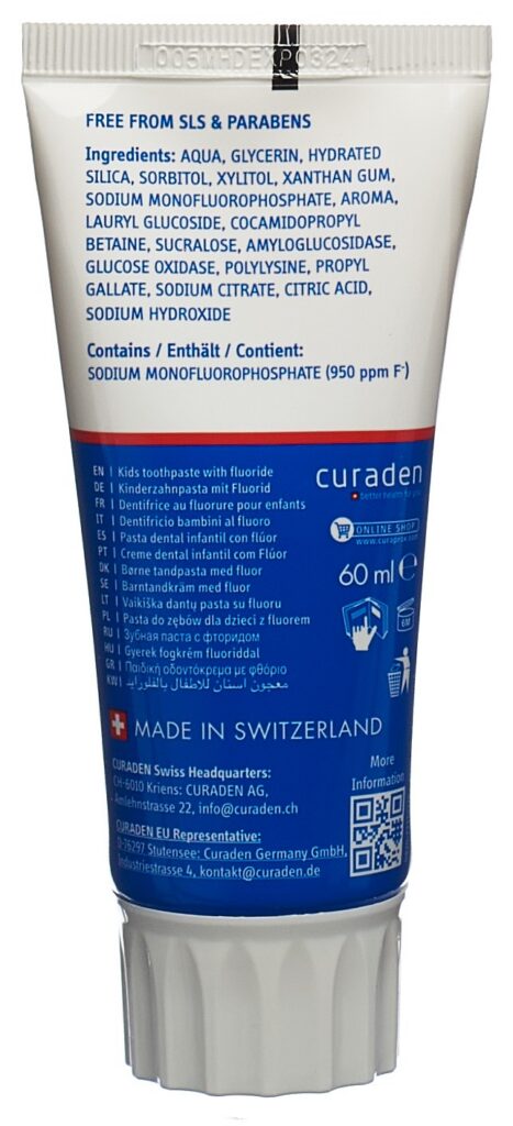 CURAPROX kids dentifrice fraise 950ppm fluo 60 ml