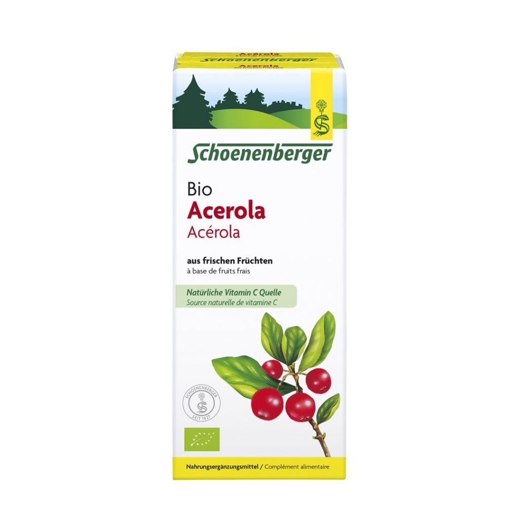 SCHOENENBERGER Acérola de fruits frais bio 200 ml
