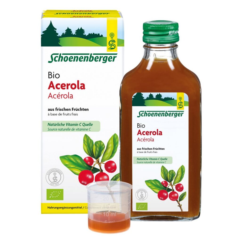 SCHOENENBERGER Acérola de fruits frais bio 200 ml
