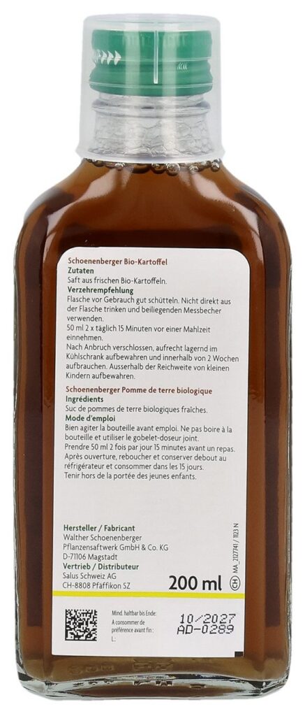 SCHOENENBERGER Pomme terre de plant fr bio 200 ml