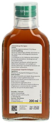 SCHOENENBERGER Gingemb bois de plant fr bio 200 ml