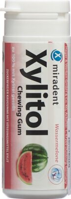 MIRADENT xylitol chewing gum pastéque bte 30 pce