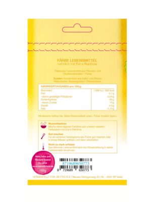 EAT A RAINBOW colorant alimentaire jaune sach 10 g