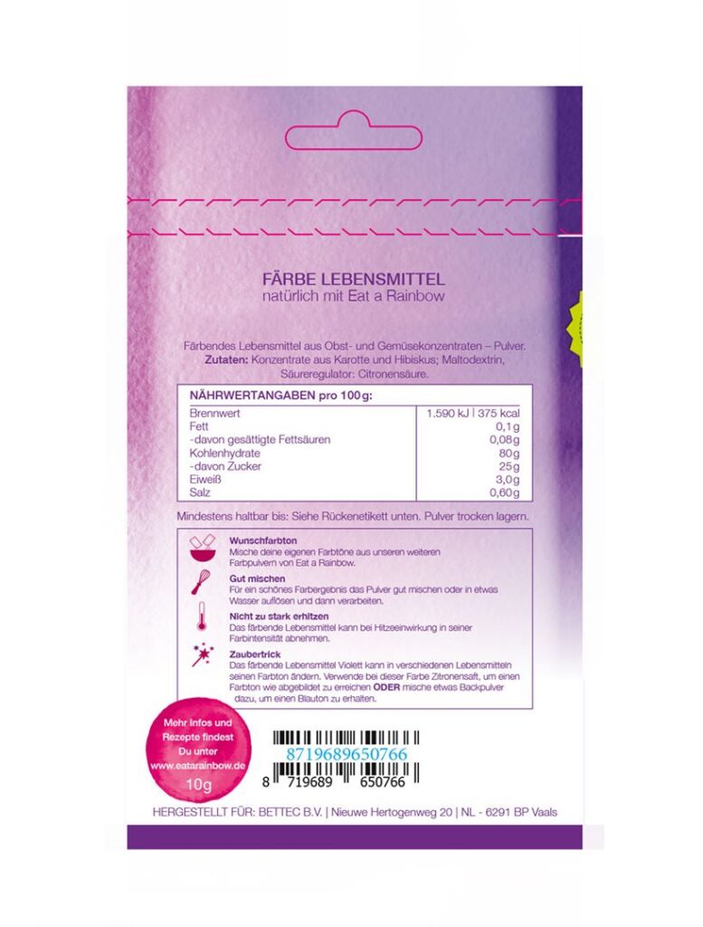 EAT A RAINBOW colorant alimentaire violet 10 g