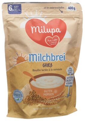 MILUPA bouillie lactée à la semoule 6m sach 400 g