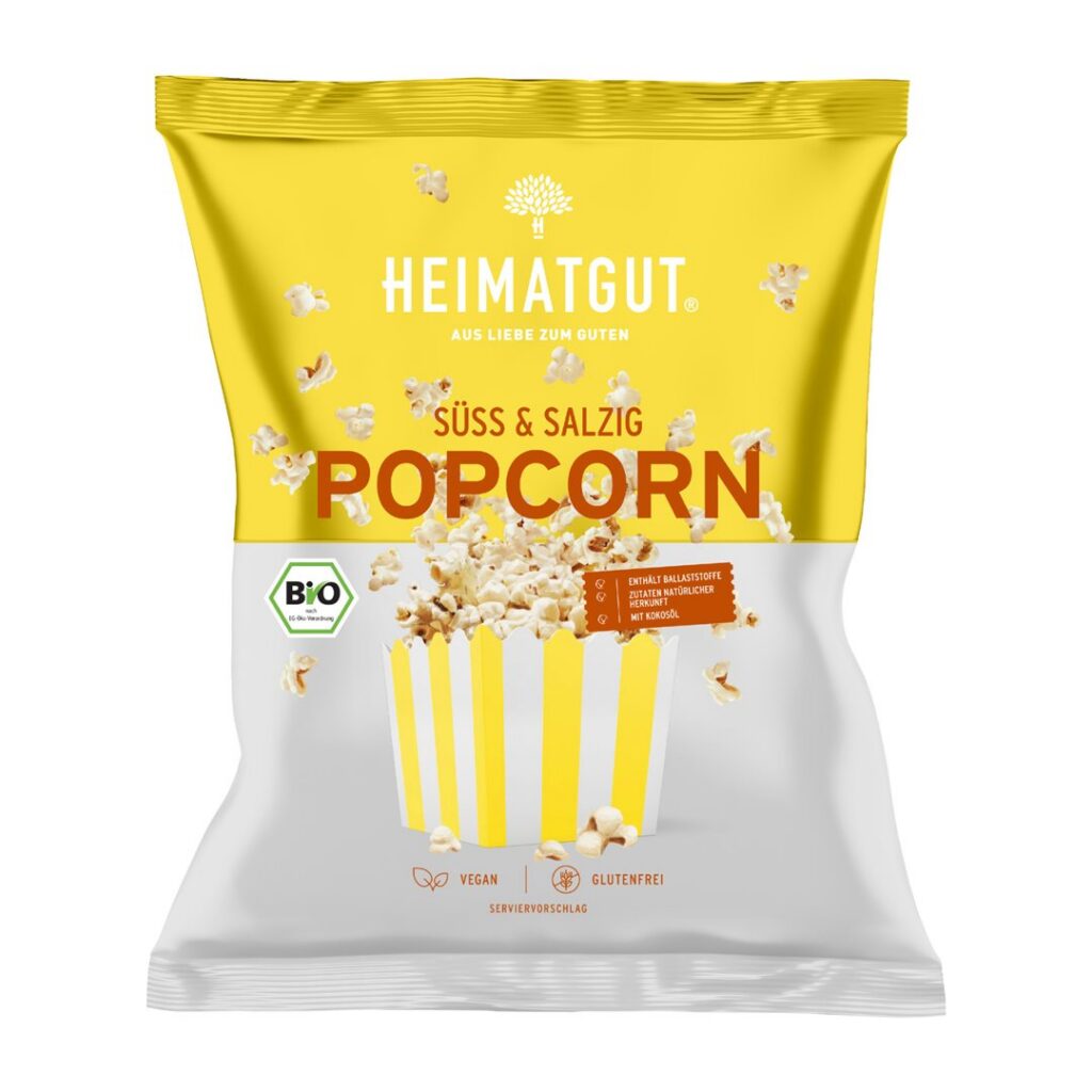 HEIMATGUT popcorn sucré et salé bio sach 90 g
