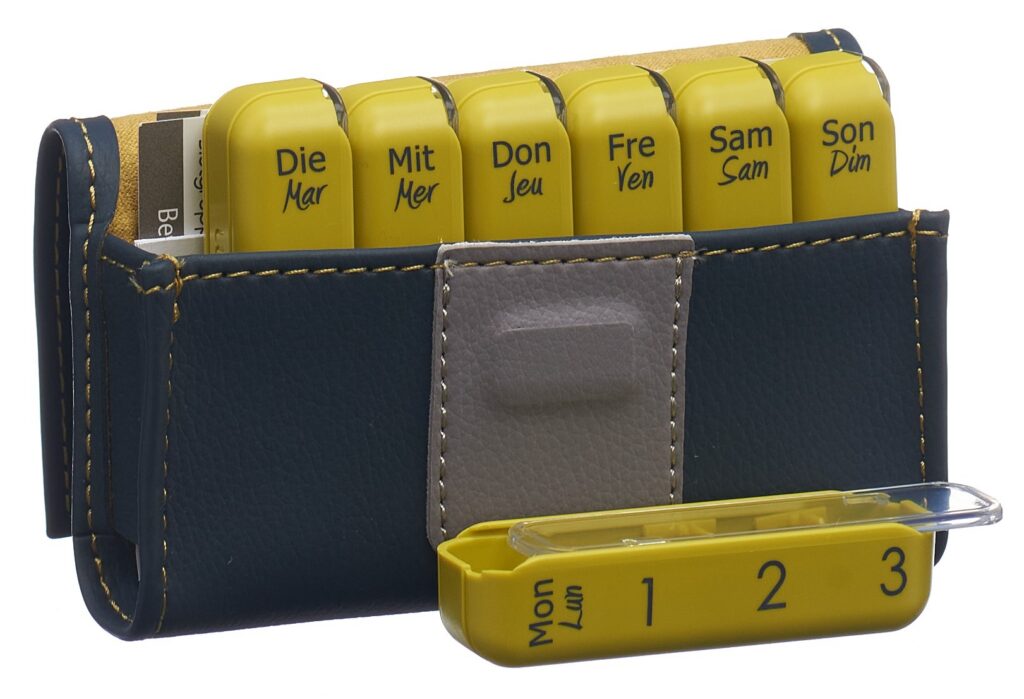 PILBOX Mini distribut médicament 7 j all/fr gris