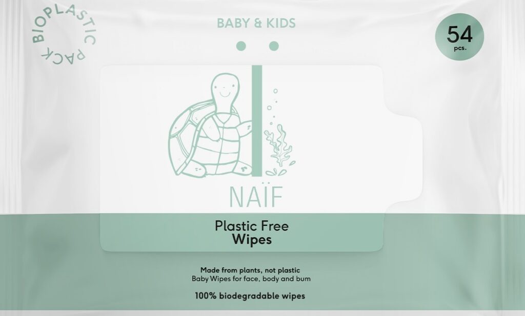 NAIF Lingettes pour Bébés s plastiq 54 pce