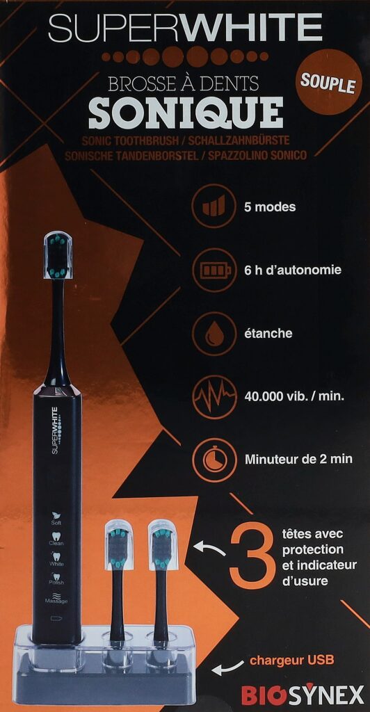 SUPERWHITE Brosse à dents sonique black
