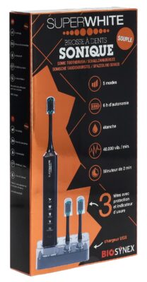 SUPERWHITE Brosse à dents sonique black