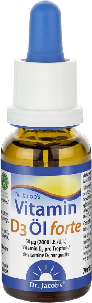 DR. JACOB'S vitamine D3 huile forte 2000 UI 20 ml
