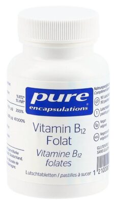 PURE Vitamine B12 folates cpr sucer CH bte 90 pce