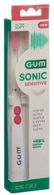 GUM Sonic Sens brosse dents électr blanc