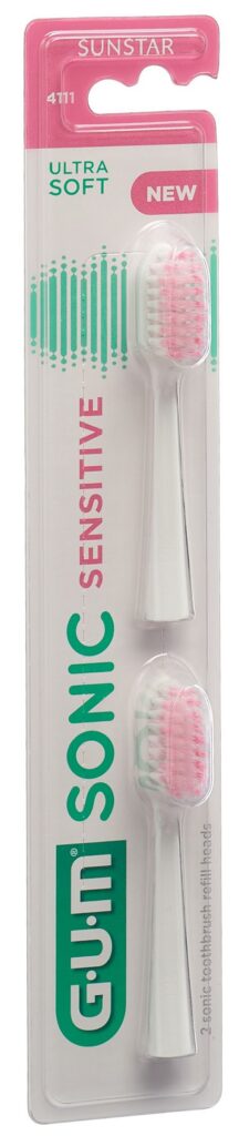 GUM Sonic Sens têtes recharge blanc 2 pce
