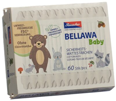 BELLAWA Baby cotons-tiges de sécurité box 60 pce