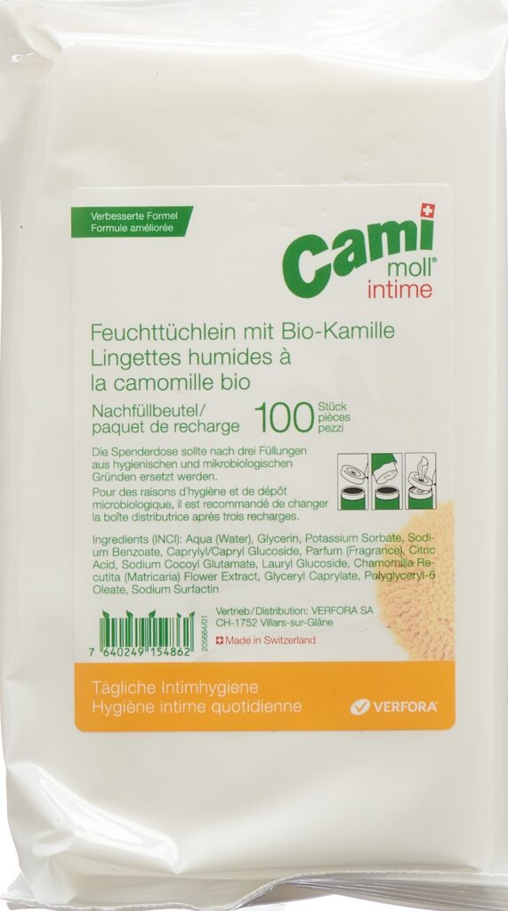CAMI MOLL intime serviettes humides ref NF 100 pce