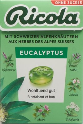 RICOLA bonbons eucalyptus ss as box 50 g
