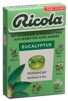 RICOLA bonbons eucalyptus ss as box 50 g