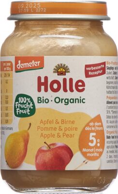 HOLLE pomme et poire verre 190 g