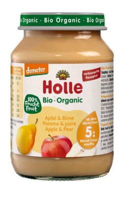 HOLLE pomme et poire verre 190 g