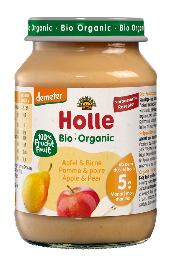 HOLLE pomme et poire verre 190 g