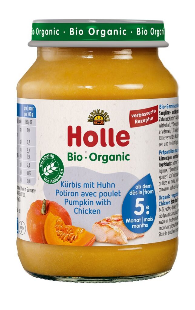 HOLLE potiron avec poulet verre 190 g