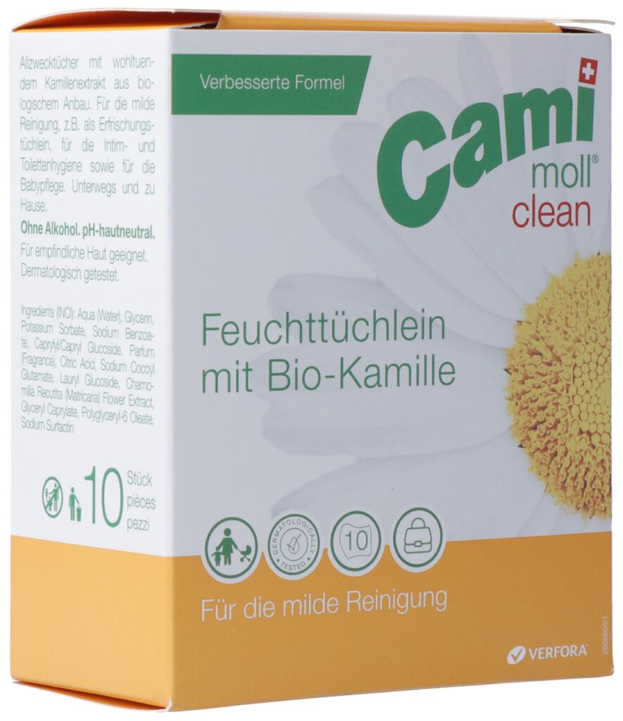 CAMI MOLL clean serviettes humides NF sach 10 pce