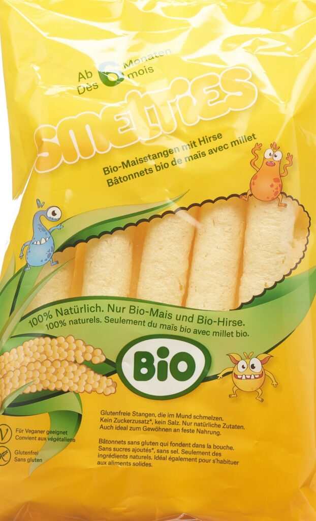 SMELTIES Bâtons de maïs bio avec millet 30 g