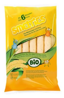SMELTIES Bâtons de maïs bio avec millet 30 g