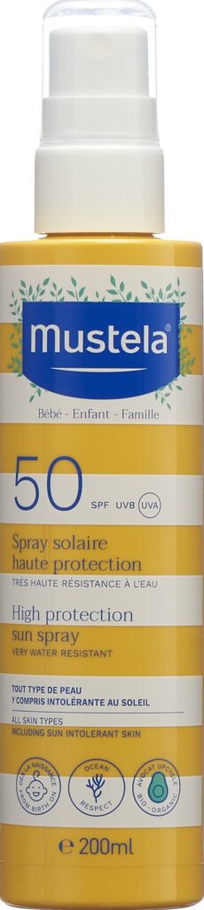 MUSTELA Solaire spray solaire SPF50 200 ml