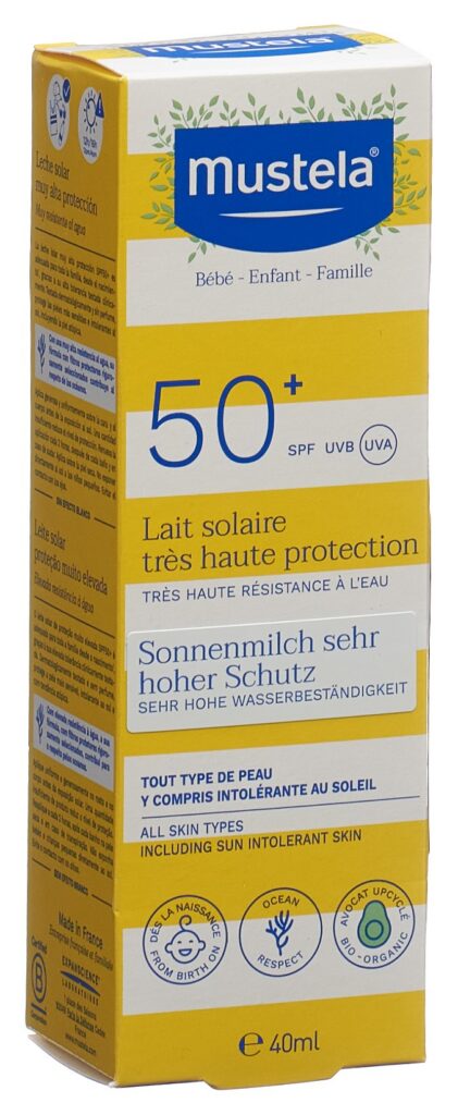MUSTELA Solaire lait solaire SPF50+ tb 40 ml