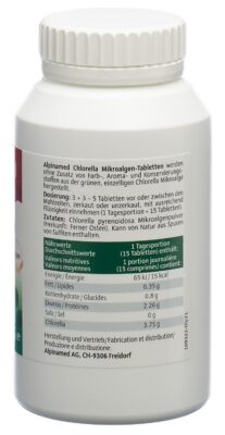 ALPINAMED Chlorella cpr 250 mg bte 600 pce