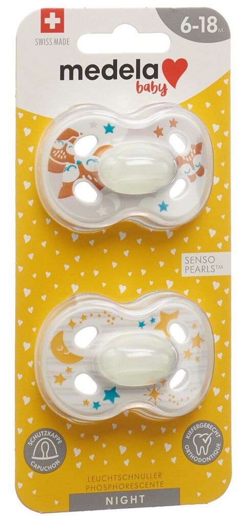 MEDELA Baby Sucette Night&Night 6-18 Animals 2 pce