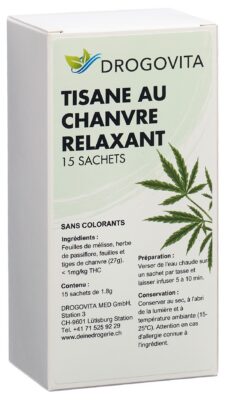 DROGOVITA thé relaxant au chanvre sach 15 pce