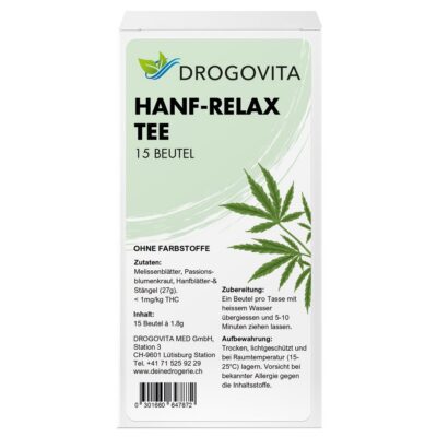 DROGOVITA thé relaxant au chanvre sach 15 pce