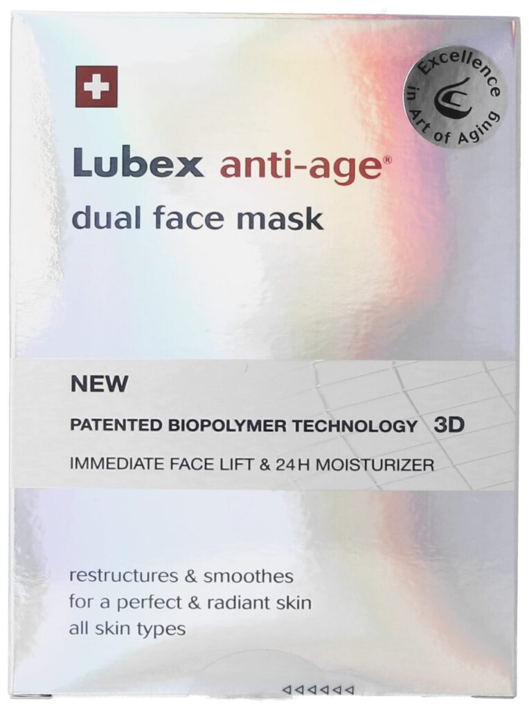 LUBEX anti-age dual face mask sach 4 pce