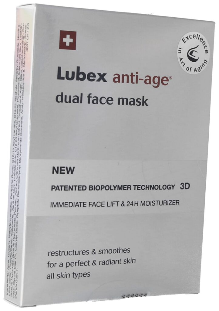 LUBEX anti-age dual face mask sach 4 pce