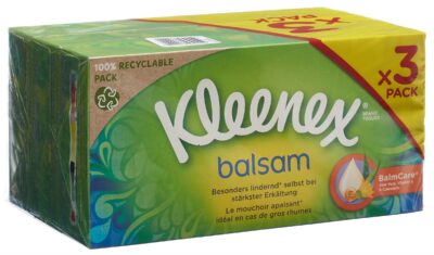 KLEENEX Balsam mouchoi papier box trio 3 x 56 pce
