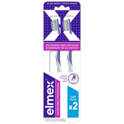 ELMEX PROF Opti-émail brosse à dents duo 2 pce