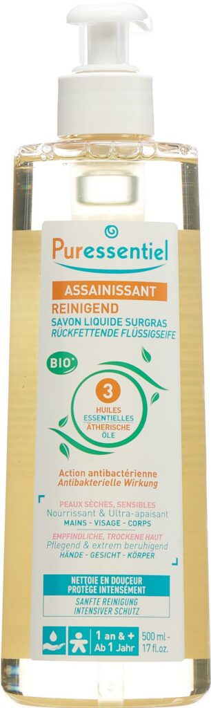 PURESSENTIEL savon liquide surgras recharge 500 ml