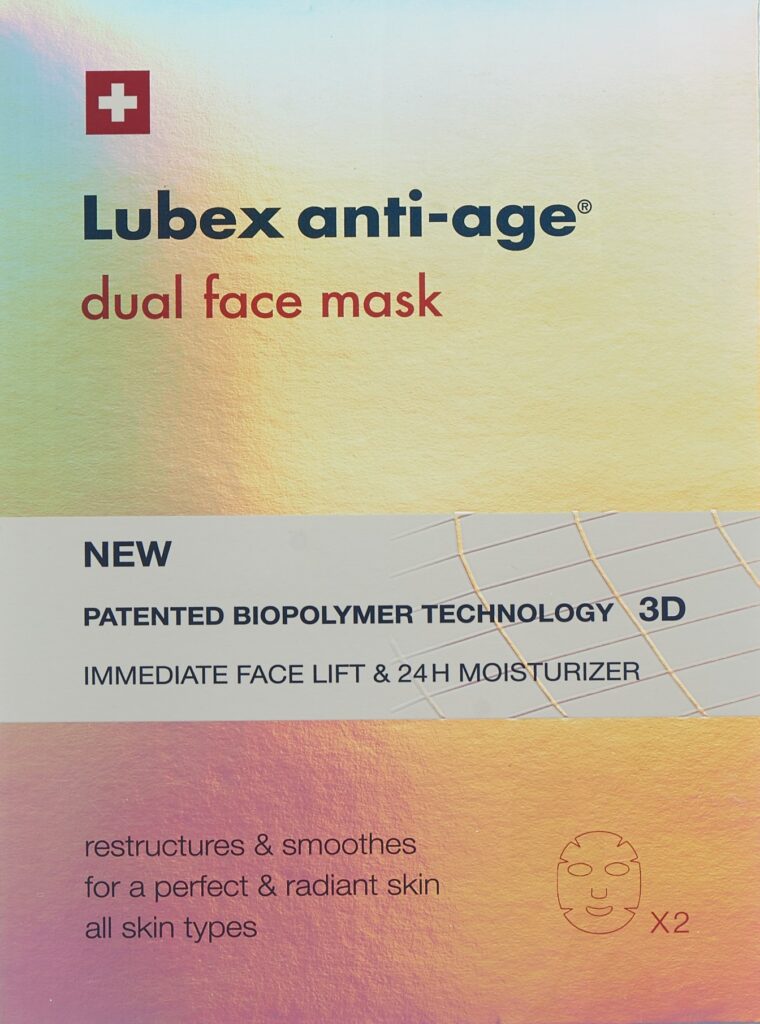 LUBEX anti-age dual face mask sach 2 pce
