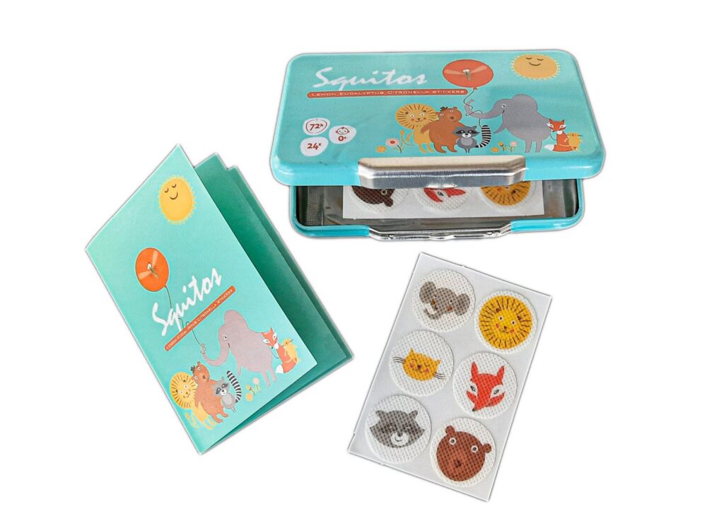 SQUITOS autocollants parfum nat dès 0 an 24 pce