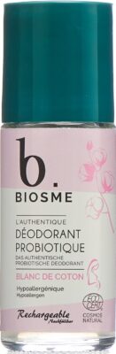 BIOSME déo probiotique roll-on Blanc coton 50 ml