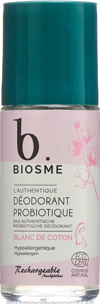 BIOSME déo probiotique roll-on Blanc coton 50 ml