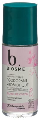 BIOSME déo probiotique roll-on Blanc coton 50 ml